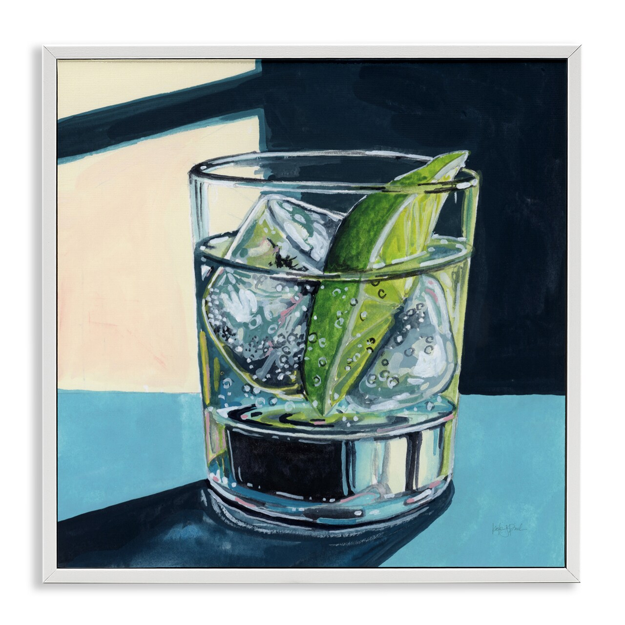 Stupell Industries Strong Gin and Tonic Framed Giclee, design by Kate Jarvik Birch